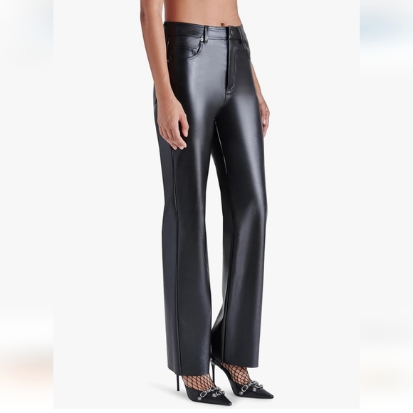 Steve Madden Pants - Steve Madden Loren High-Rise Faux-Leather Pants Sz 27 Black